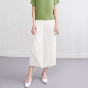 women's pleated skirt high end drape