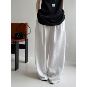 simple comfortable yamamoto high waist wide leg trousers