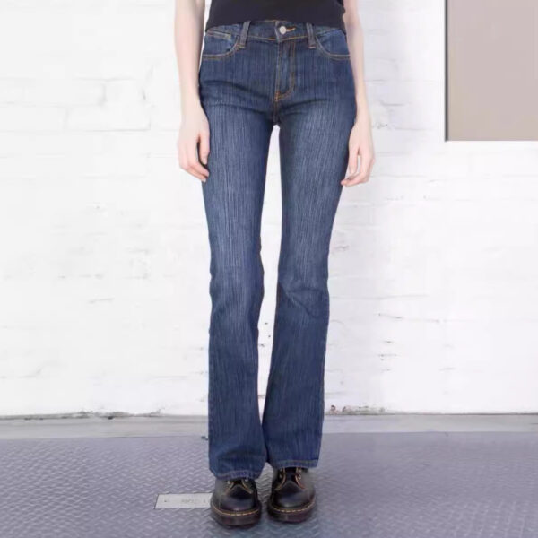 jeans slim fit low waist long pants