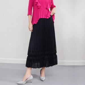 design sense niche three dimensional pleated skirt
