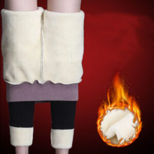 women's plush thick lamb velvet foot pants