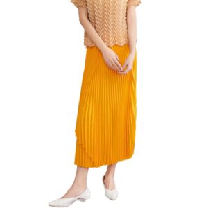 women's pleated skirt high end drape