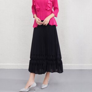 design sense niche three dimensional pleated skirt