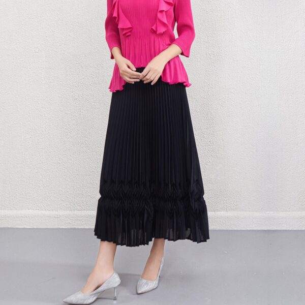 design sense niche three dimensional pleated skirt