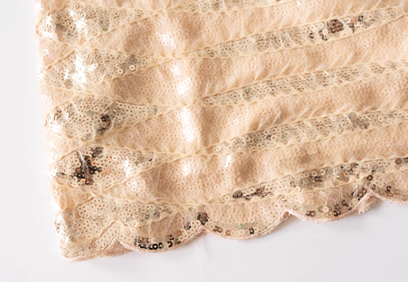 European And American Heavy Industry Glitter Sequin Wave Pattern Skirt 15e649a9 1a4c 466e 8e24 Fd0acd4f1768