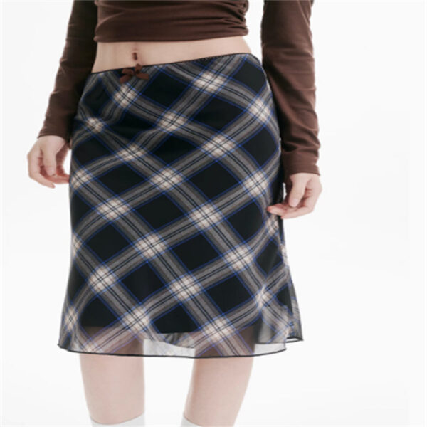 high waist slimming all match medium and long petite a line skirt