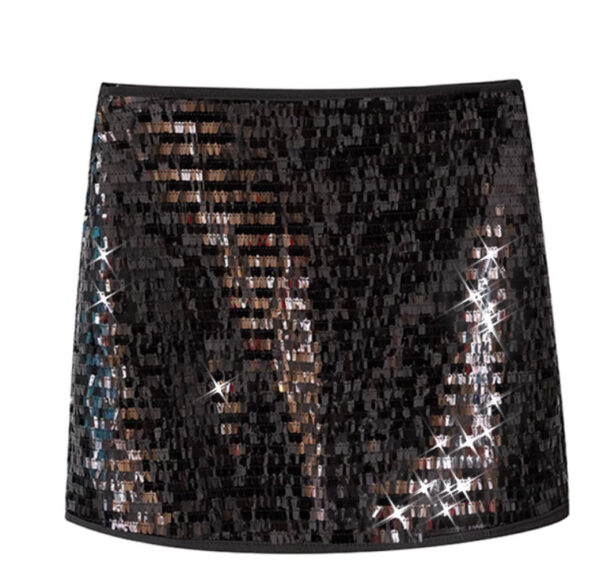 heavy industry glitter hot girl high waist skirt