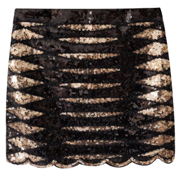 european and american heavy industry glitter sequin wave pattern skirt european and american heavy industry glitter sequin wave pattern skirt
