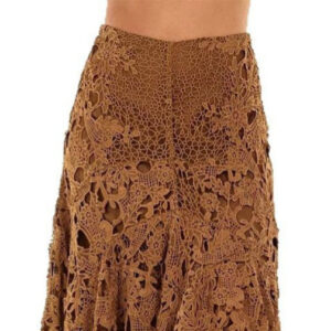 women's hollow vacation style lace beach skirt