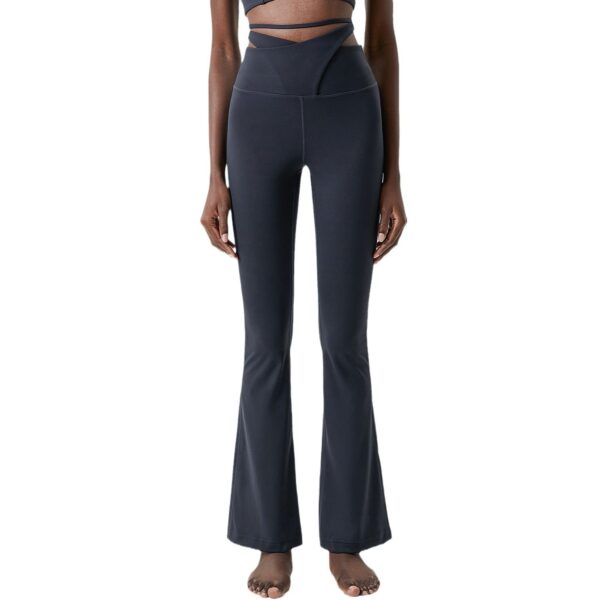 lace up micro pull yoga pants women's plus size tight