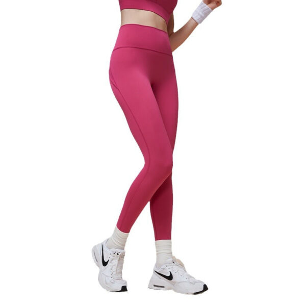 cross hip lifting and waist slimming upgrade high waist peach sports yoga pants