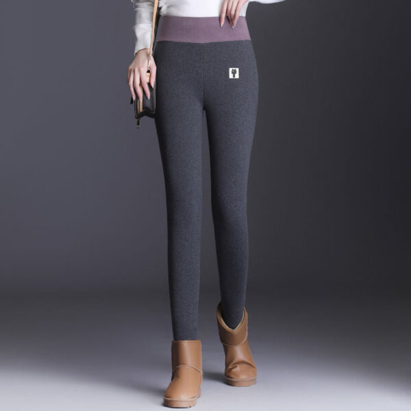 women's plush thick lamb velvet foot pants