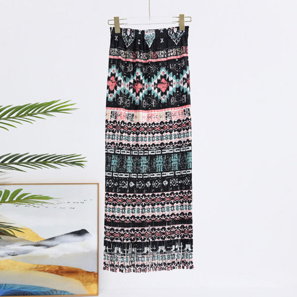 summer new pleated print skirt for women summer new pleated print skirt for women