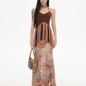 printing skirt women's summer fishtail length skirt