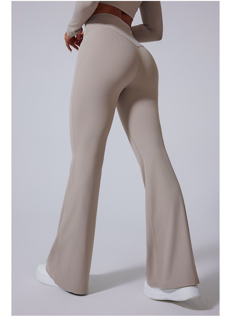 Brushed Flared V-waist Sports Tight Trousers O1CN01twbVM71WtWApeivDg 2214643082846 0 Cib