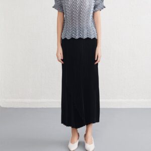 women's pleated skirt high end drape