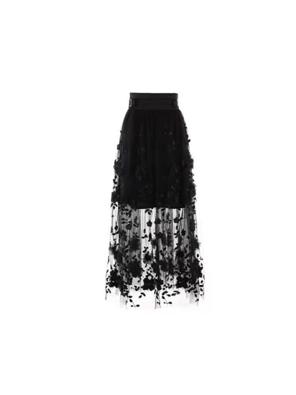 high waist skirt stitching black long skirt high waist skirt stitching black long skirt