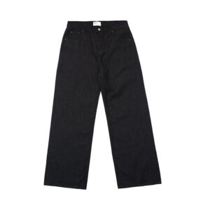 dark blue classic loose straight jeans for men and women