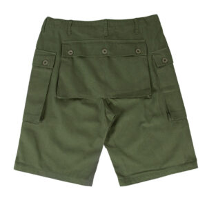 retro military uniform multi bag shorts