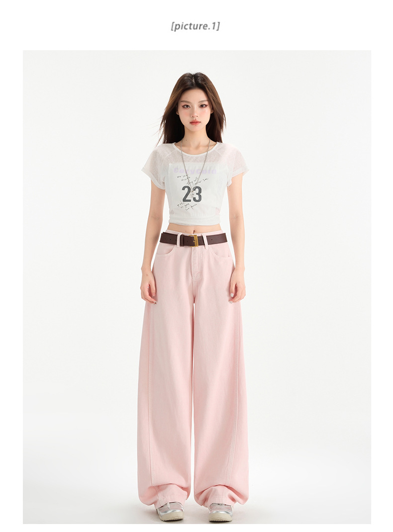 Cherry Blossom Wide Leg Draping Mop Jeans 573f1388 66b2 4e47 B03f 2a3fd4faf3f1