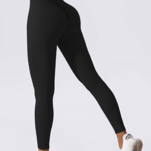 women's solid color high waist hip lift outdoor sports seamless yoga pants