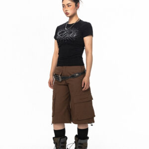 high street embroidered large workwear with pocket shorts