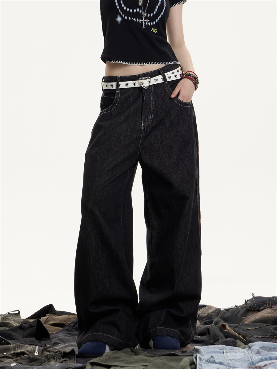 American Retro Washed Worn Jeans Women's Loose Straight 62bcaccd 5c8f 4147 95bf 527d7b063932 1