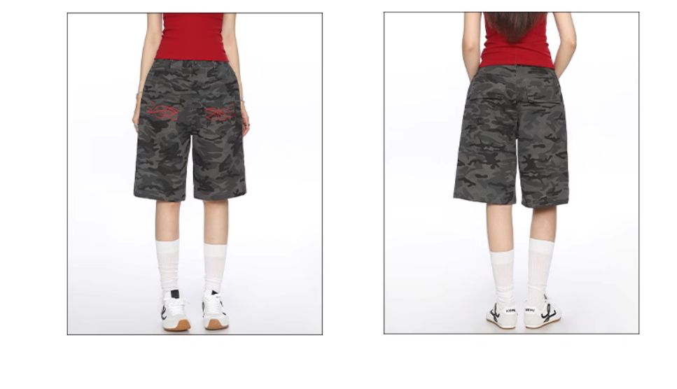 American Camouflage Multi-pocket Cropped Trousers 672faa61 20b9 463f Bf83 01eb9db351de