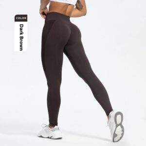 women's sports fitness pants seamless hip raise high waist yoga pants