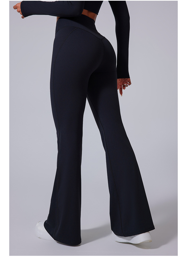 Brushed Flared V-waist Sports Tight Trousers O1CN01pv48OV1WtWApemD2Z 2214643082846 0 Cib