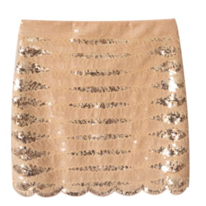 european and american heavy industry glitter sequin wave pattern skirt