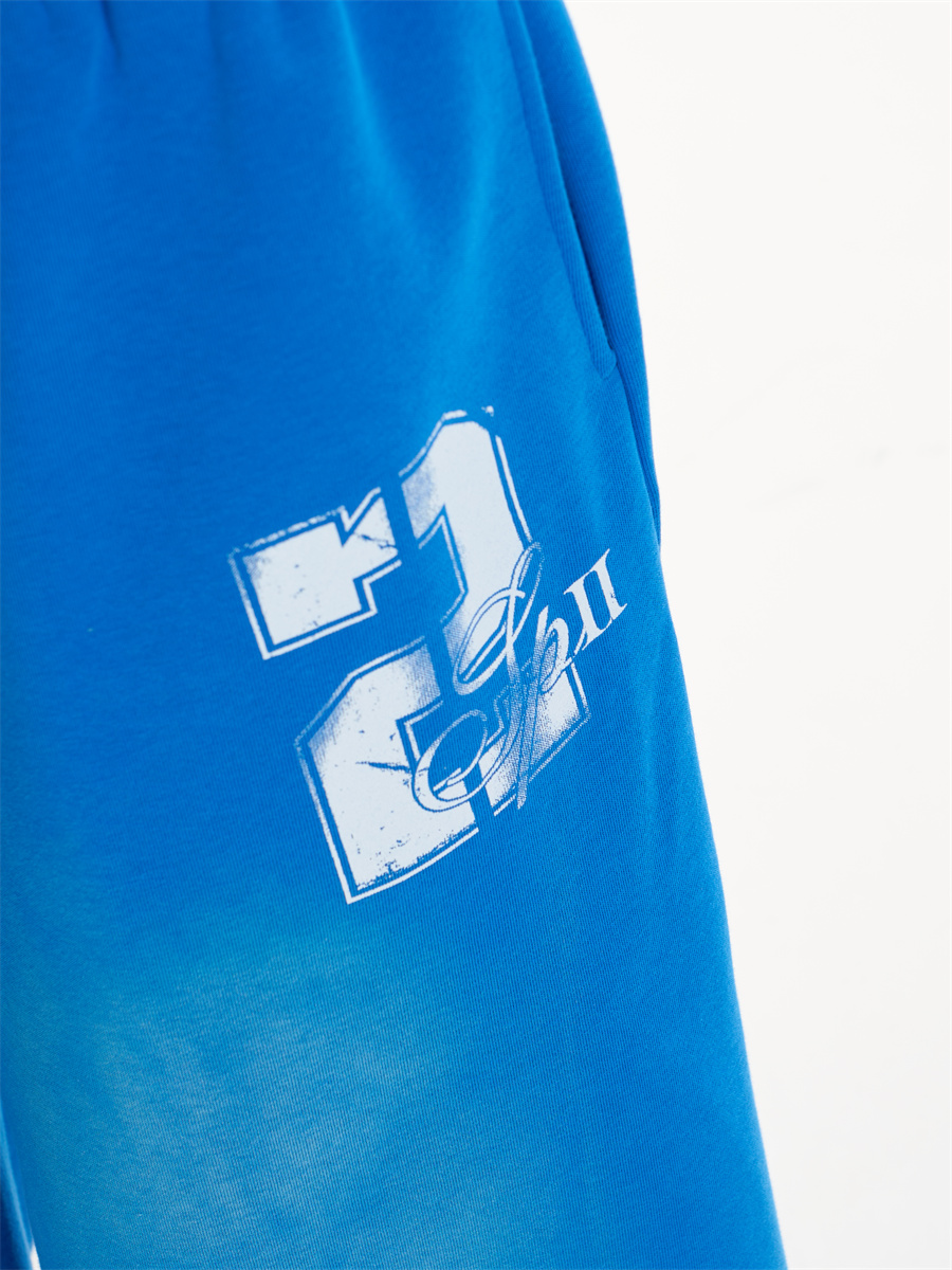 Distressed Letters Printed Drawstring Loose Straight Sweatpants 6b7b2afa 90e4 456b 8a71 3c9dee468161