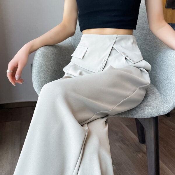 summer thin design sense high waist drooping chiffon wide leg loose straight casual pants summer thin design sense high waist drooping chiffon wide leg loose straight casual pants