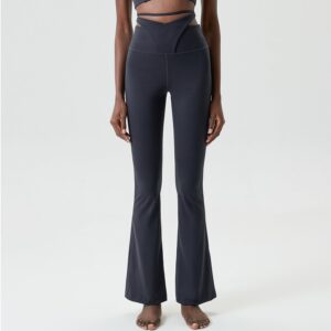 lace up micro pull yoga pants women's plus size tight