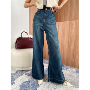soft elastic washed high waist skinny loose wide leg jeans