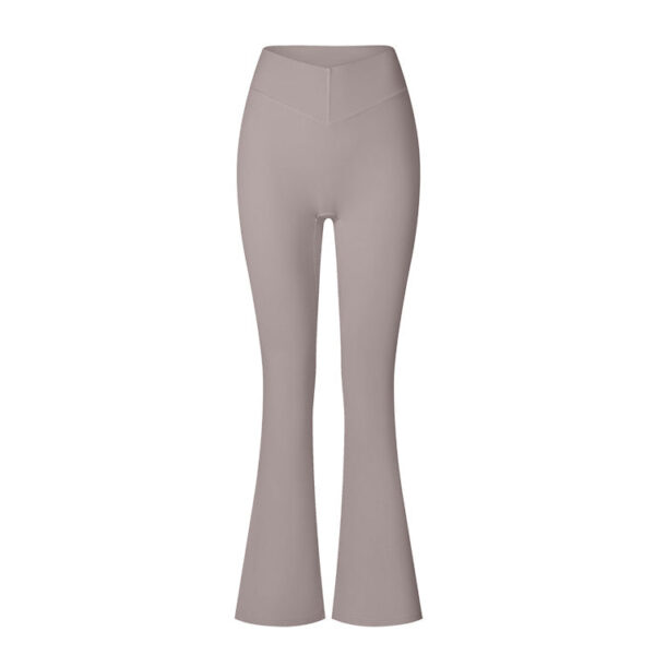 brushed flared v waist sports tight trousers brushed flared v waist sports tight trousers