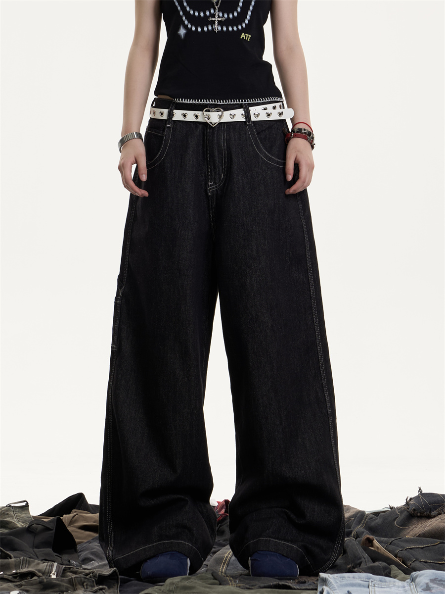 American Retro Washed Worn Jeans Women's Loose Straight 7d9edea6 7710 4089 A62d 5d2a64f2377e