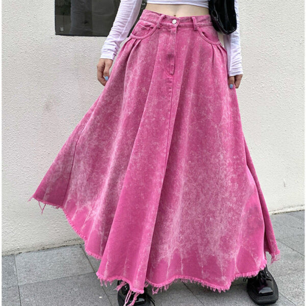 design low waist slimming a line grinding plate dress