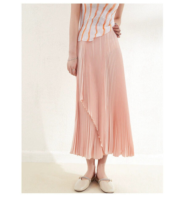 women's pleated skirt high end drape