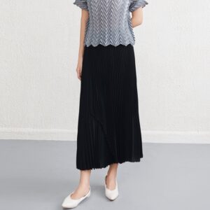 women's pleated skirt high end drape