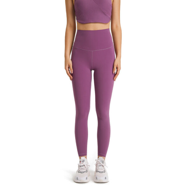women's solid color high waist hip lift stretch yoga pants