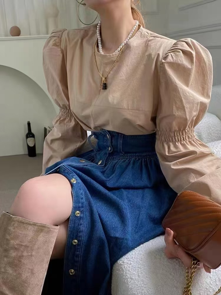 Fashion Slimming Single-breasted Denim Skirt O1CN018aeMsr22EodcyYCeD 2210182877089 0 Cib