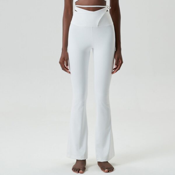 lace up micro pull yoga pants women's plus size tight