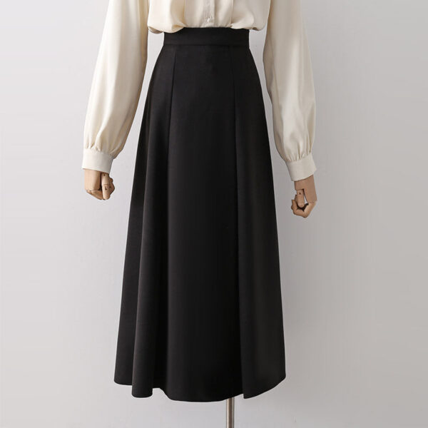 simple black suit skirt women's high waist slimming simple black suit skirt women's high waist slimming