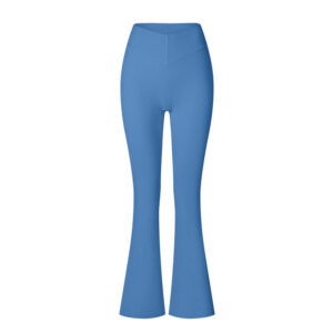 brushed flared v waist sports tight trousers