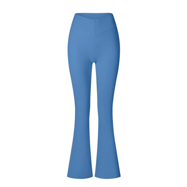 brushed flared v waist sports tight trousers brushed flared v waist sports tight trousers