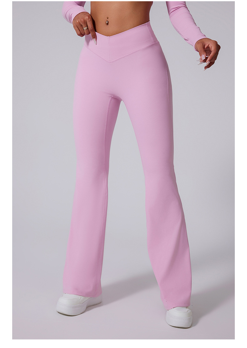 Brushed Flared V-waist Sports Tight Trousers O1CN01GMy6rY1WtWAnRdQDG 2214643082846 0 Cib