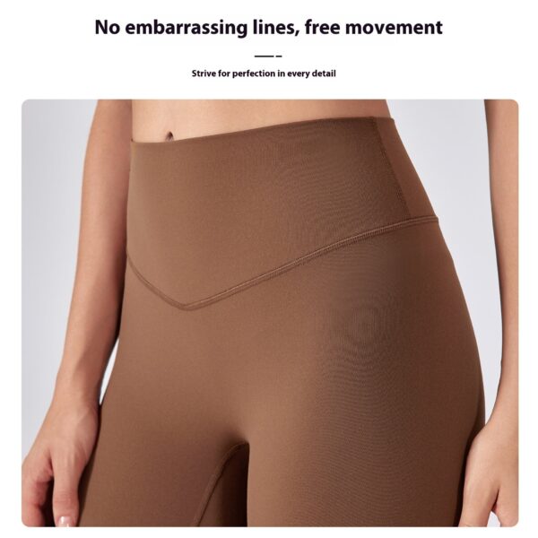 elastic high waisted trousers yoga pants belly contracting peach hip training