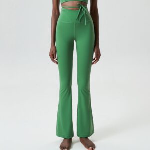 lace up micro pull yoga pants women's plus size tight