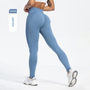 women's sports fitness pants seamless hip raise high waist yoga pants